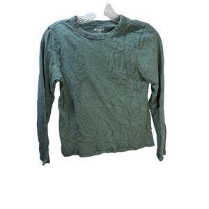 Old Navy XS Green Everyday Long Sleeve Crew Neck T-Shirt Cotton Blend Womens Cas